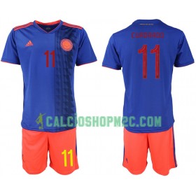 Colombia CUADRADO 11 Bambino Maglia Trasferta Copa América 2019 Manica Corta (+ Pantaloncini)